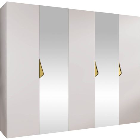Armario Hartford 626, Blanco, 202x250x52cm, Puertas de armario: Con bisagras, Número de estantes: 0 (1/5)