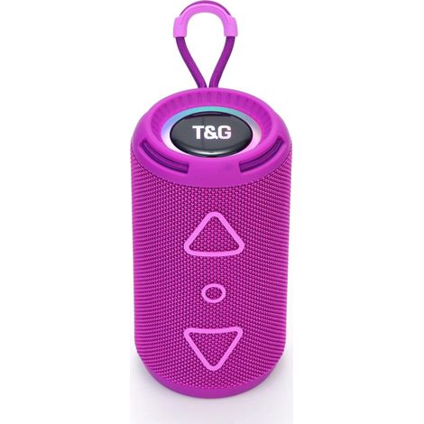 Enceinte Bluetooth portable - Son stéréo 360° - Résistante à l'eau (IPX5) - Son HiFi de qualité supérieure - Violet