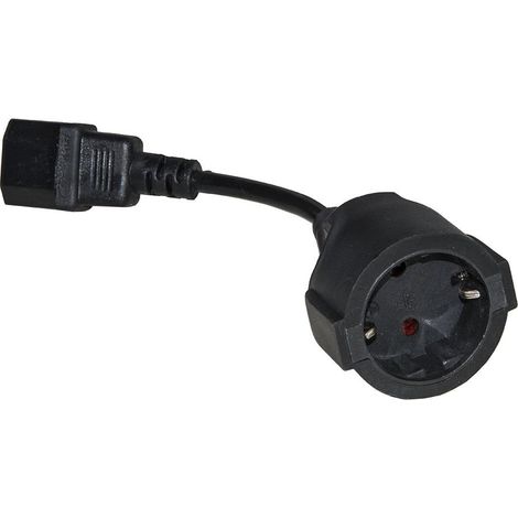 Link LKADSK Cavo Adattatore di Alimentazione Schuko Femmina IEC C14 Maschio 16A 15 cm colore Nero (1/3)