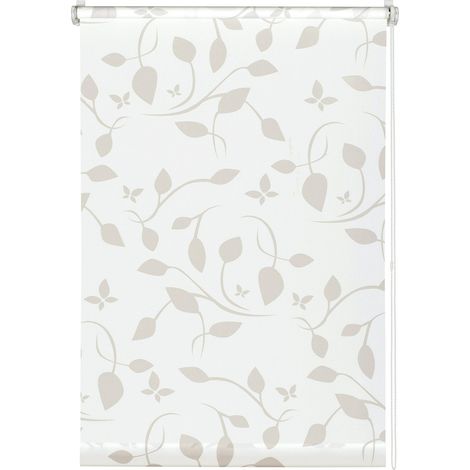Gardinia Easyfix Tenda a Rullo con Morsetto di Fissaggio o Adesiva, Tessuto, Bianco/Naturale, 100x150 (1/4)