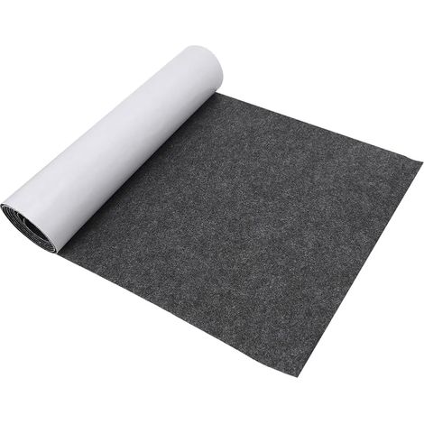 Feutre Autocollant 1 mm, 50 x 150 cm, Tapis Feutrine adhésif, Tissu de Feutre Autocollant, Adhesive Felt Pads, revêtement intérieur, Gris (1/5)