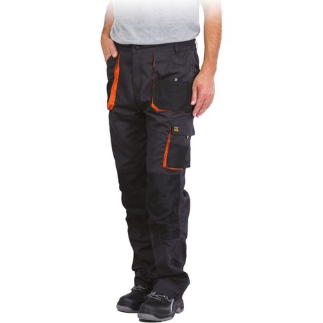 Arbeitshose schwarz mit Kniepolstertaschen, 260g/m² 62