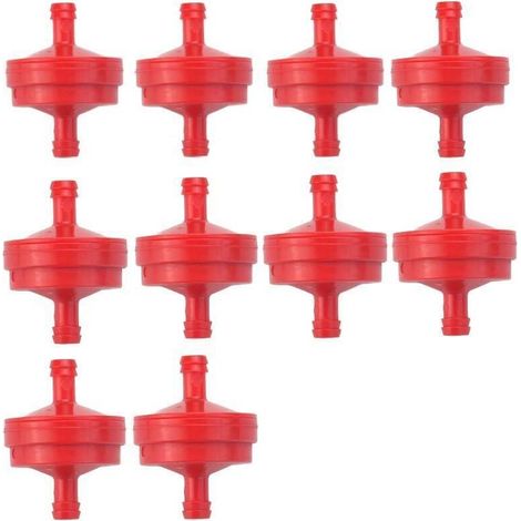 10 PCS Filtre à Carburant pour Tondeuse à Gazon Filtre Essence Tondeuse à Gazon Filtre Essence Tondeuse à Gazon Filtre à Carburant pour Briggs & Stratton 298090 298090S 1/4 "Ligne de Carburant (1/4)