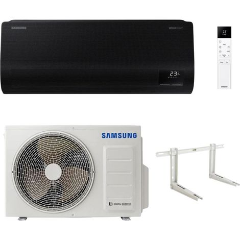 Samsung Climatizzatore Monosplit Windfree Black 7000 BTU AR70F07C1ABNEU Inverter R-32 Wi-Fi Classe A+++ con Staffa
