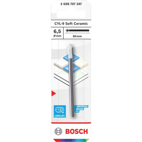 Bosch Ceramic Bohrer CYL-9 Soft, 6,5 x 80 mm