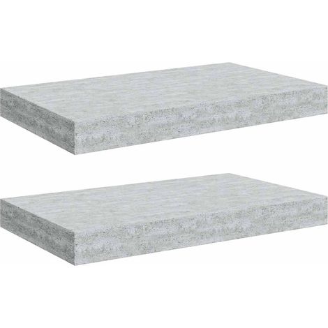 Maison Exclusive - Schweberegale 2 Stk. Betongrau 40x23x3,8 cm MD (1/5)