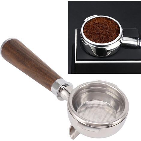 NOWWA Doppelauslauf-Kaffeemaschine 58 mm, Edelstahlgriff A (schwarzes Rosenholz) (1/5)