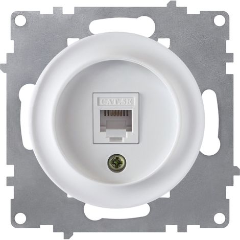 Prise OneKeyElectro RJ45, 1xRJ45, CAT5e, blanc