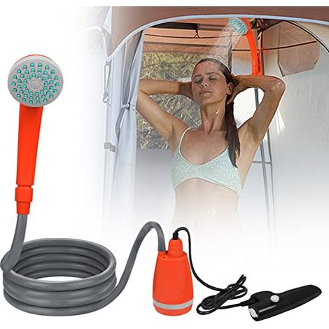 Mobile Campingdusche mit Pump Camping Dusche Outdoor Wiederaufladbarer Außendusche mit Handbrause USB-Ladekabel Campingduschen inkl. 2m Schlauch&Kabel NAIZY (1/5)