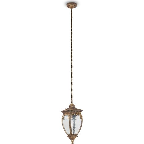 Maytoni Fleur Plafoniera da esterno a sospensione nera con oro, IP44 (1/2)