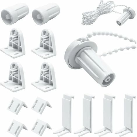 2 Sets 17-mm-Kunststoff-Rollo-Reparaturset, kein Bohren erforderlich, Weiß (1/5)