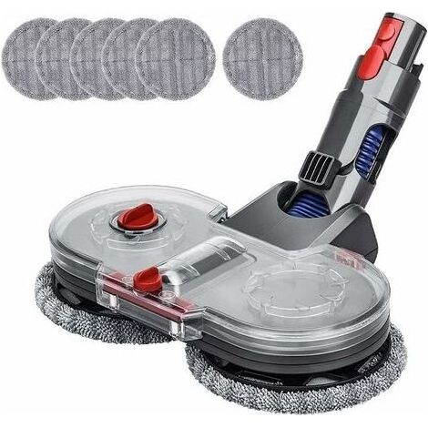 Tête de Vadrouille Electrique pour Dyson V15 V11 V10 V8 V7 Aspirateur avec Réservoir D'eau Amovible, 6 Vadrouille Lavable (1/4)