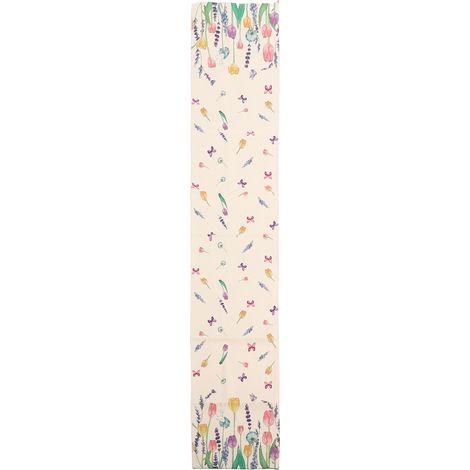 Nappe rectangulaire motif floral lavable 70,9x11,8 pouces imperméable résistante aux déchirures pour événements (1/5)