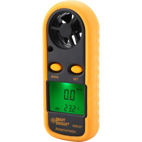 SMART SENSOR AR816+ Digitales LCD-Anemometer, Handwindmesser, Luftgeschwindigkeitsmesser (1/5)