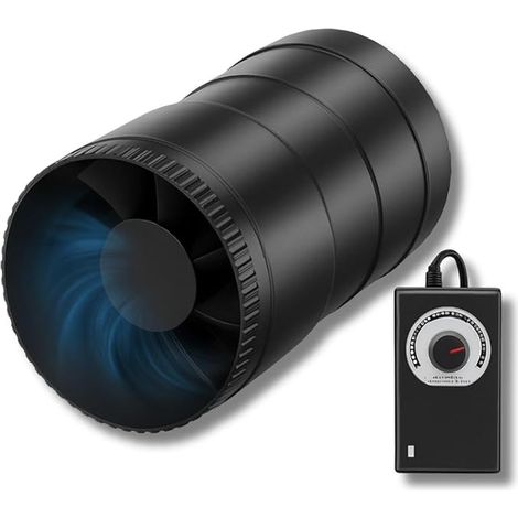 100mm Air Extractor with Dimmer - Silent Duct Fan 6W Flow Rate 221m³/h for VMC, Bathroom, Basement, Garage, Hydroponics (1/5)