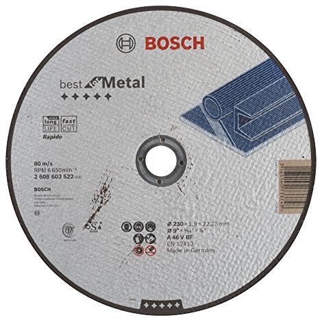 Bosch Accessories 2608603522 2608603522 Disco di taglio dritto 230 mm 22.23 mm 1 pz. (1/2)