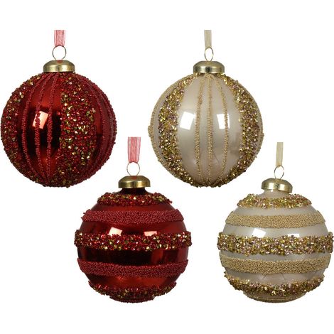kaemingk KAEMINGK - Sfere decorate in vetro 8cm Cod. 070363