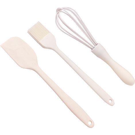 Ensemble de 3 outils de pâtisserie en silicone, incluant spatule, brosse à badigeonner et fouet, idéal pour la préparation de gâteaux, tartes et desserts, matériau résistant et facile à nettoyer-ARCAN (1/5)