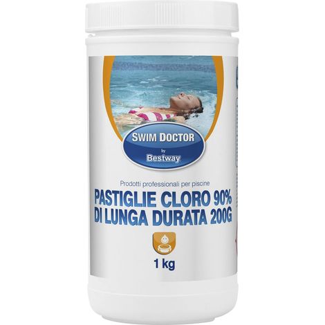 Bestway Cloro A Lunga Durata 90% Pastiglie Da 200 GR - Bestway Cloro A Lunga Durata 90% Pastiglie Da 200 GR - Confezione Da 1 Kg (1/5)