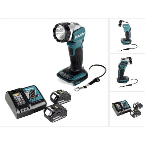 Lámpara inalámbrica Makita DML 802 RG para batería de 14,4 y 18 V + 2x batería de 6,0 Ah + cargador (1/5)