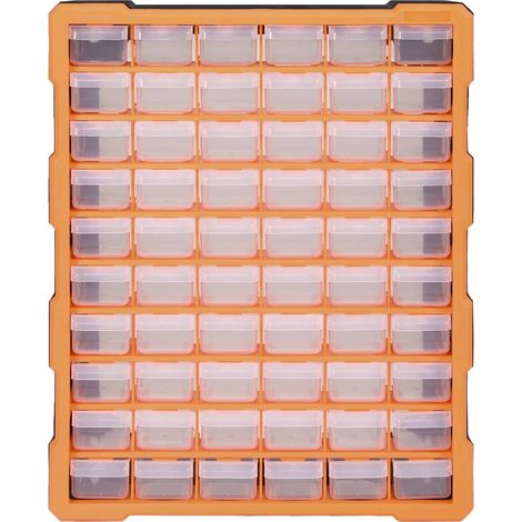 Organisateur multi-tiroirs avec 60 tiroirs 38x16x47,5 cm