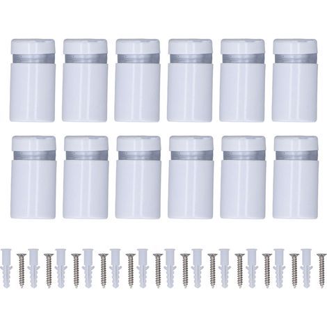 Kit de fixation murale en acier inoxydable, 12 pièces, vis d'entretoise, 12x20mm, Kit de fixation publicitaire (1/5)