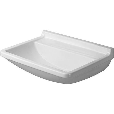 Duravit 03076000001 STARCK 3 lavabo Med 60 cm con foro diaframmato per rubinetteria, senza troppopieno, con bordo per rubinetteria, lato inferiore smaltato, WonderGliss, colore bianco | Prezzi e offerte su Tavolla.com