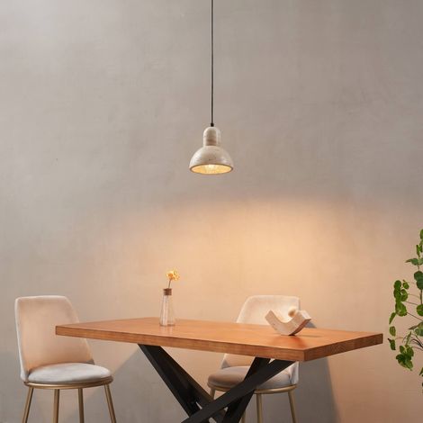 Suspension moderne finition beige effet pierre naturelle - Lioren (1/5)