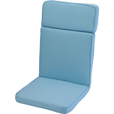 Placid High Recliner Outdoor Garden Furniture Cushion - L116 x W49 x H4 cm - Blue