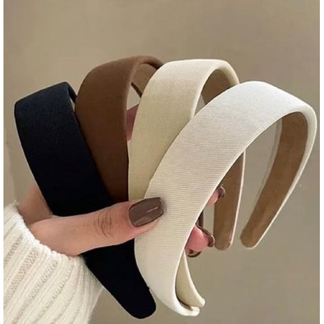 Rutschfestes Damen-Haarband, 2,5 cm breit, süßes Mädchen-Haarband, Herbst-Haarband, elastisches Haarband, modisches Accessoire für Damen, 4-teiliges Set (1/5)