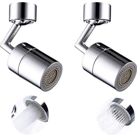 Aérateur de robinet, filtre rotatif réglable, économiseur d'eau, raccord en cuivre (lot de 2) (1/5)