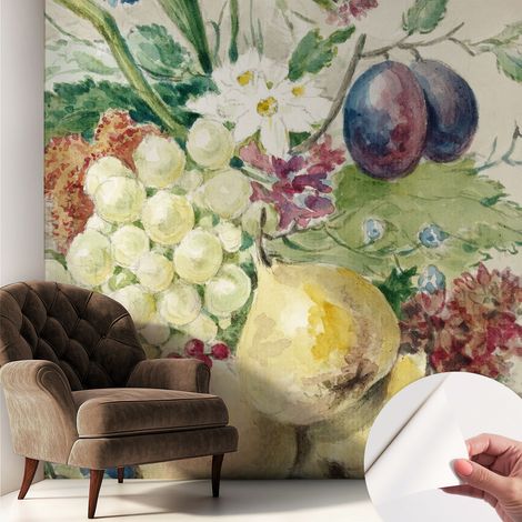Fotomurale adesivo stickers - per camera da letto - per corridoio - decorazione casa moderna Fiori e frutti 250x250 cm (1/5)