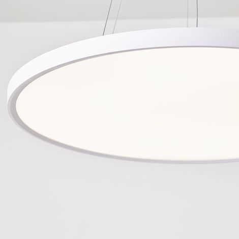 Plafonnier LED Rond 50W Extra-Plat CCT Ø600 mm, Lampe Superslim Sceneswitch 3 ambiances - Blanc (1/5)