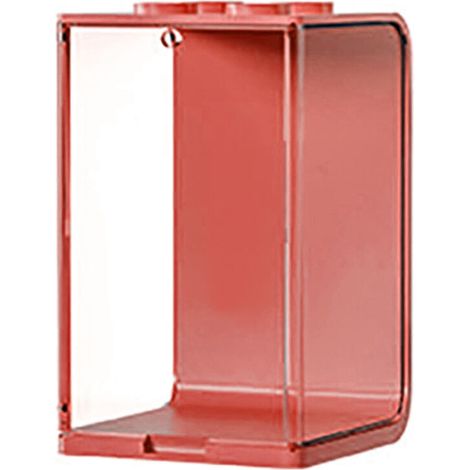 Vitrine für Figuren – Stapelbare, transparente Aufbewahrungsbox aus ABS für Sammlungen und Miniaturen – Roter Präsentationsständer (1/4)