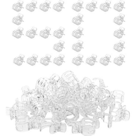 Pinces pour plantes – 50 pièces, accessoires de soutien pour plantes grimpantes, tomates, orchidées, lierre, légumes et serres (intérieures & extérieures)