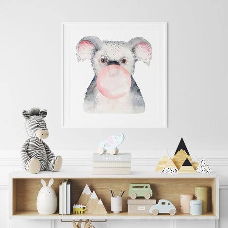 Poster / Affiche carrée Enfants - Koala bulle - 50x50 cm (1/3)