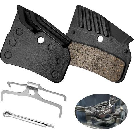 Plaquettes de frein de vélo pour Shimano N03A – Plaquettes de frein à disque vélo pour Shimano M7120/M8120/M9120, avec ailettes de refroidissement, convient pour système de freinage à 4 pistons (1/5)