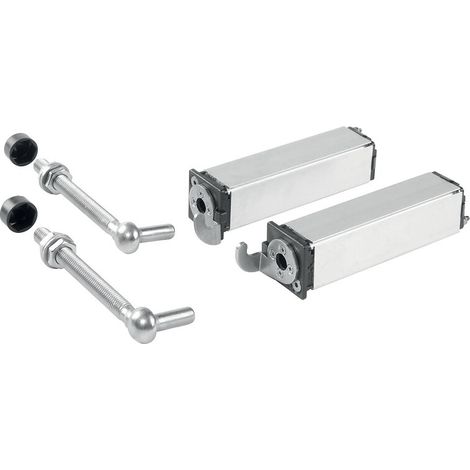 Locinox – Charnière à ressort Swing 150mm pour portillon – Fixation encastrée pour profil 40x40mm – Vitesse de fermeture réglable – Charge max 75kg (1/5)