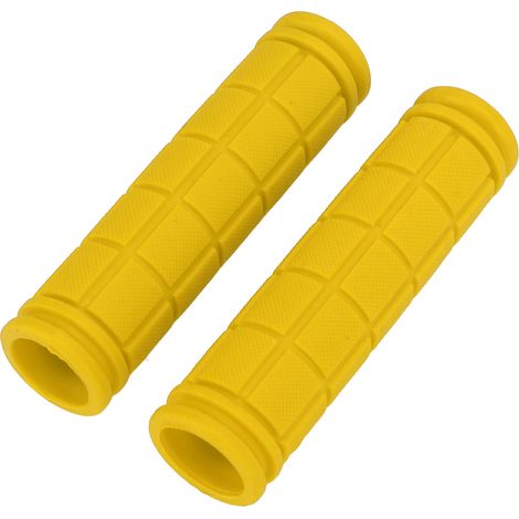 1 Paire Poignées Vélo Ergonomiques Antidérapantes en Gel Confortable pour VTT et Cyclisme - Couleur Jaune (1/5)
