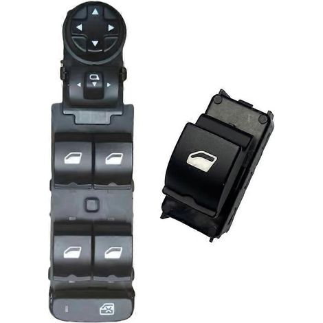 Interrupteur de lève-vitre électrique pour Peugeot 307, 308, 4008, 5008 et Citroën C5 DS3 (références 98044803ZD, 98200083ZD et YL003607ZD). (1/5)