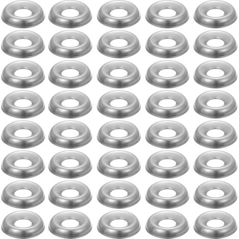 200pcs 14 Rondelle À Frapper 304 Acier Inoxydable Ton Argenté (1/5)