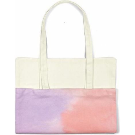 Sac Shopping - Coton - Rose - Porté Épaule - 34 x 40 cm - 90 g - 1 Pièce (1/4)