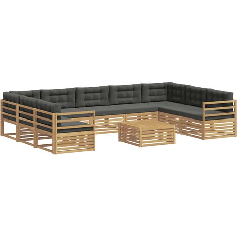 Conjunto de sofás de exterior 10 uds. vidaXL (1/5)