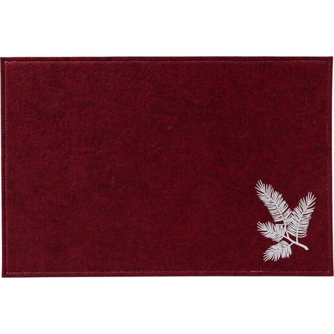 Tischset recht. rot beige Zweige L: 45 cm B: 0,50 cm H: 30 cm