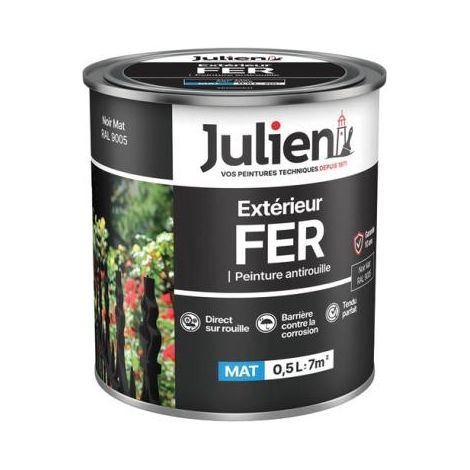 Julien Vernice antiruggine nero opaco 0,5 litri