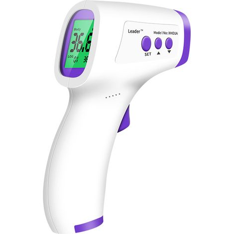 Thermomètre frontal, thermomètre médical infrarouge, thermomètre sans contact, écran LCD, fonction mémoire, pour enfants, bébés et adultes