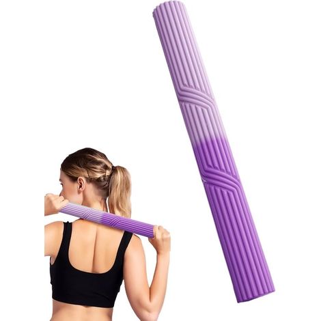 Entrenador de fuerza de agarre - Equipo de ejercicio para manos - Fortalece la fuerza del antebrazo - Material de silicona duradero - 33 cm de largo - Color morado rosado (1/5)