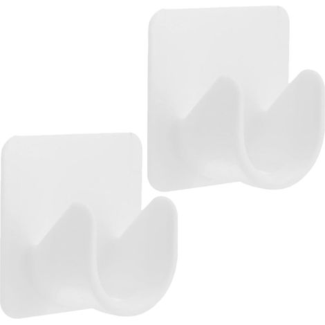 Supports de tringle à rideau de douche sans perçage (2 pièces) - Fixation rapide en plastique (1/5)