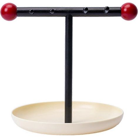 Plateau de rangement décoratif - Organisateur de bijoux, porte-clés, noir (1/5)