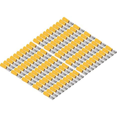 100 bornes femelles isolées pour câbles 12-10 AWG, connecteurs de câblage électrique 4-6mm²